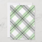 小さな男の赤ちゃんシャワー招待グリーンボウタイ 招待状 (裏面)