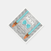 小さな男の赤ちゃんシャワー紙ナプキンボウタイブルー スタンダードカクテルナプキン (角)