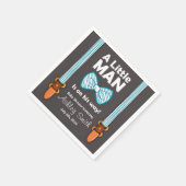 小さな男の赤ちゃんシャワー紙ナプキンボウタイブルー スタンダードカクテルナプキン (角)