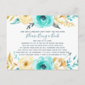 小さな男の赤ん坊のシャワーがブックカードを持ってくる インビテーションポストカード (正面)