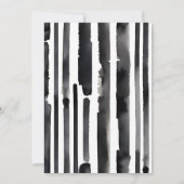 小さな男の赤ん坊シャワー黒タキシードと帽子 招待状 (裏面)