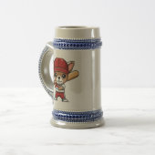 小さな男はバターズボックスに彼のターンを待っている ビールジョッキ (正面左)