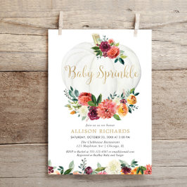 小さな男女兼用かぼちゃの秋ベビー散布 招待状