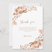 小さな男女兼用野草坊保赤ちゃんシャワー サンキューカード (正面)