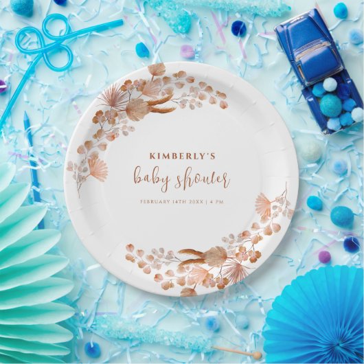 小さな男女兼用野草坊保赤ちゃんシャワー ペーパープレート (パーティー)