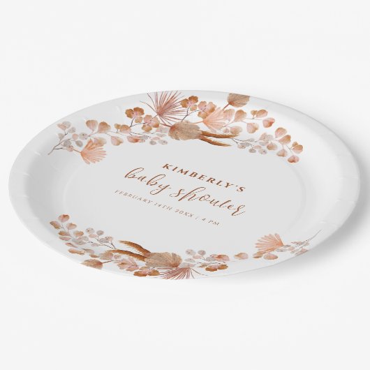 小さな男女兼用野草坊保赤ちゃんシャワー ペーパープレート (アングル)