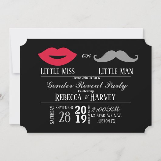 小さな男性か小さな性恋しく思性の暴露 招待状 (正面)