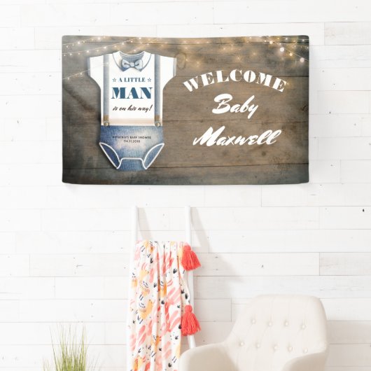 小さな男 |赤ちゃんシャワー |男の赤ちゃん 横断幕 (インサイチュ)