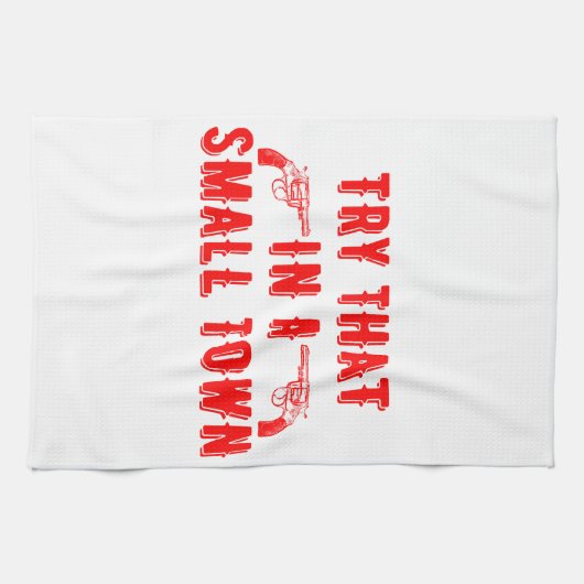 小さな町でそれを試してみる キッチンタオル (横)