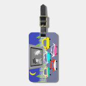 小さな町のドライブイン映画の荷物タグ ラゲッジタグ (正面縦)