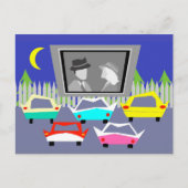 小さな町のドライブイン映画はがき ポストカード (正面)