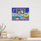 小さな町のドライブイン映画ポスター ポスター (キッチン)