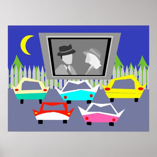 小さな町のドライブイン映画ポスター ポスター (正面)