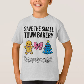 "小さな町のパン屋さんを救え"Tシャツ | あたたかみのあるかわいいpng Tシャツ