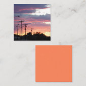 小さな町の夕日 スクエア名刺 (正面/裏面)