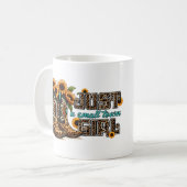 小さな町の女の子のブーツパーソナライズされた コーヒーマグカップ (正面左)