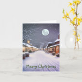 小さな町クリスマス カード (黄色い花)