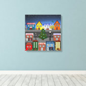 小さな町 キャンバスプリント (インサイチュ (ウッドフロア))