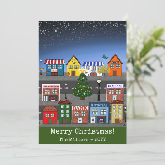 小さな町 | メリークリスマス シーズンカード (スタンド正面)