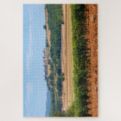 小さな町Monterigioni、トスカーナの風景 ジグソーパズル (縦)