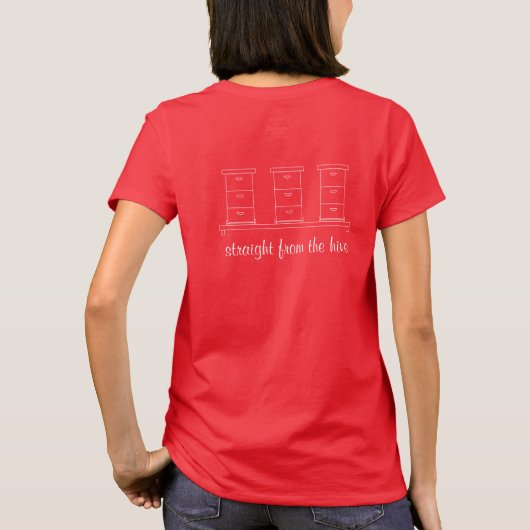 小さな疑問に思ハニーハイブの概要女性 Tシャツ (裏面)
