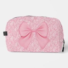 小さな白いとピンク離れのボウ付きパステルピンク ドップキット