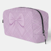 小さな白いと弓でラベンダーパープルストライプ。 ドップキット (右コーナー)