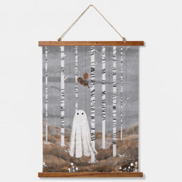 小さな白いキノコ 吊り下げ型タペストリー