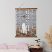 小さな白いキノコ 吊り下げ型タペストリー (寝室)