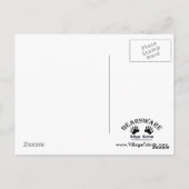 小さな白いティーカッププードル犬 ポストカード (裏面)