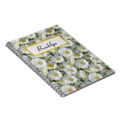 小さな白いデイジー パーソナライズされた ノートブック (右側)
