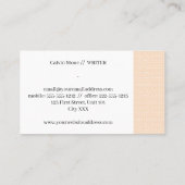 小さな白いドットの赤面 名刺 (裏面)