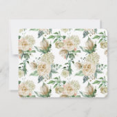 小さな白いバラ伝統的な日付を保存結婚する (裏面)