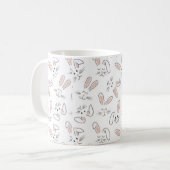 小さな白いバンナ コーヒーマグカップ (正面左)