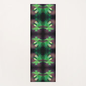 小さな白いワイルドフラワークローズアップ抽象芸術 ヨガマット (正面)