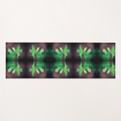 小さな白いワイルドフラワークローズアップ抽象芸術 ヨガマット (正面(横))