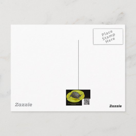 小さな白いワイルドフラワー調整アイテム ポストカード (裏面)