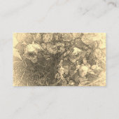 小さな白いヴィンテージの花 名刺 (裏面)