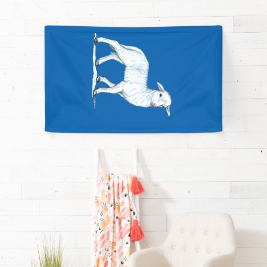 小さな白い子羊 横断幕 (インサイチュ)