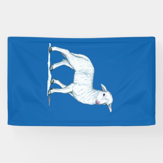 小さな白い子羊 横断幕 (横)