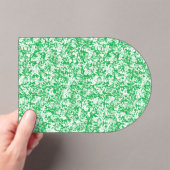 小さな白い点を持つ緑と白の背景 アクリル招待状 (インサイチュ (ポータブル))