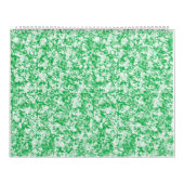 小さな白い点を持つ緑と白の背景 カレンダー (カバー)