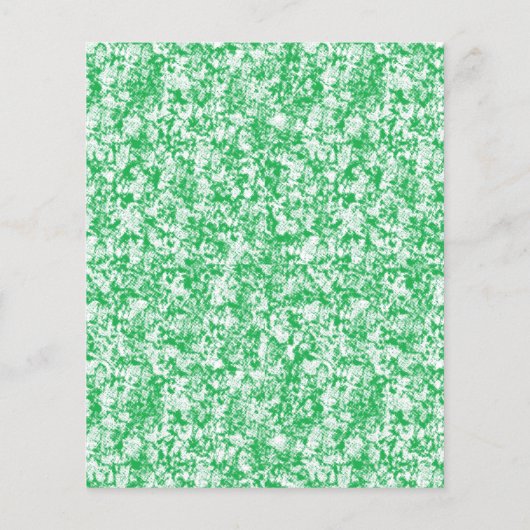 小さな白い点を持つ緑と白の背景 チラシ (裏面)