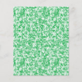 小さな白い点を持つ緑と白の背景 チラシ (正面)