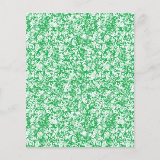 小さな白い点を持つ緑と白の背景 チラシ (正面)