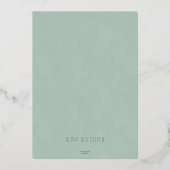 小さな白い結婚花 箔招待状 (裏面)