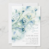 小さな白い花のリハーサルディナー 招待状 (正面)