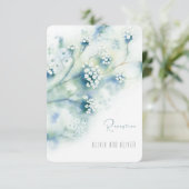 小さな白い花披露宴エンクロージャカード 招待状 (スタンド正面)