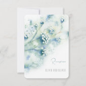 小さな白い花披露宴エンクロージャカード 招待状 (正面)