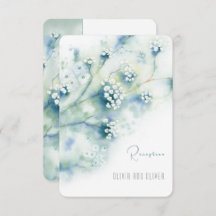 小さな白い花披露宴エンクロージャカード